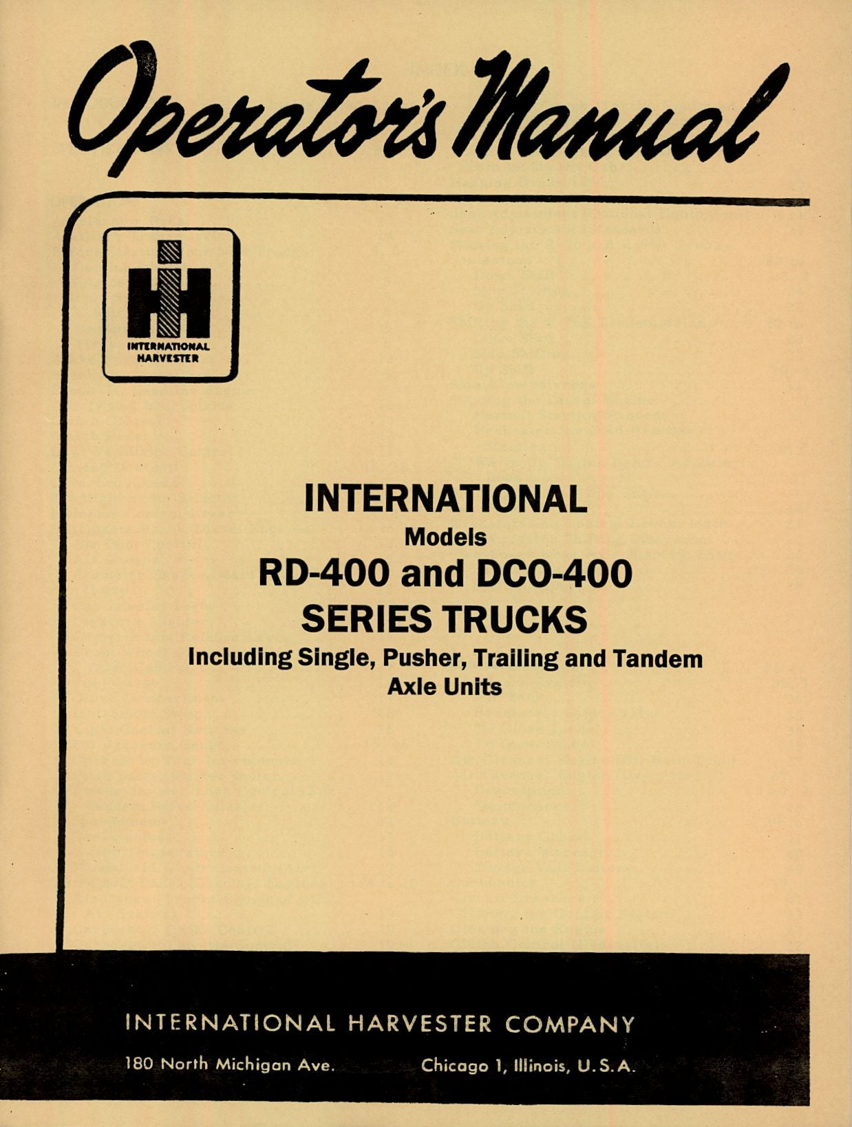 BB-1002384 Binder Books IH MANUALS & DECALS