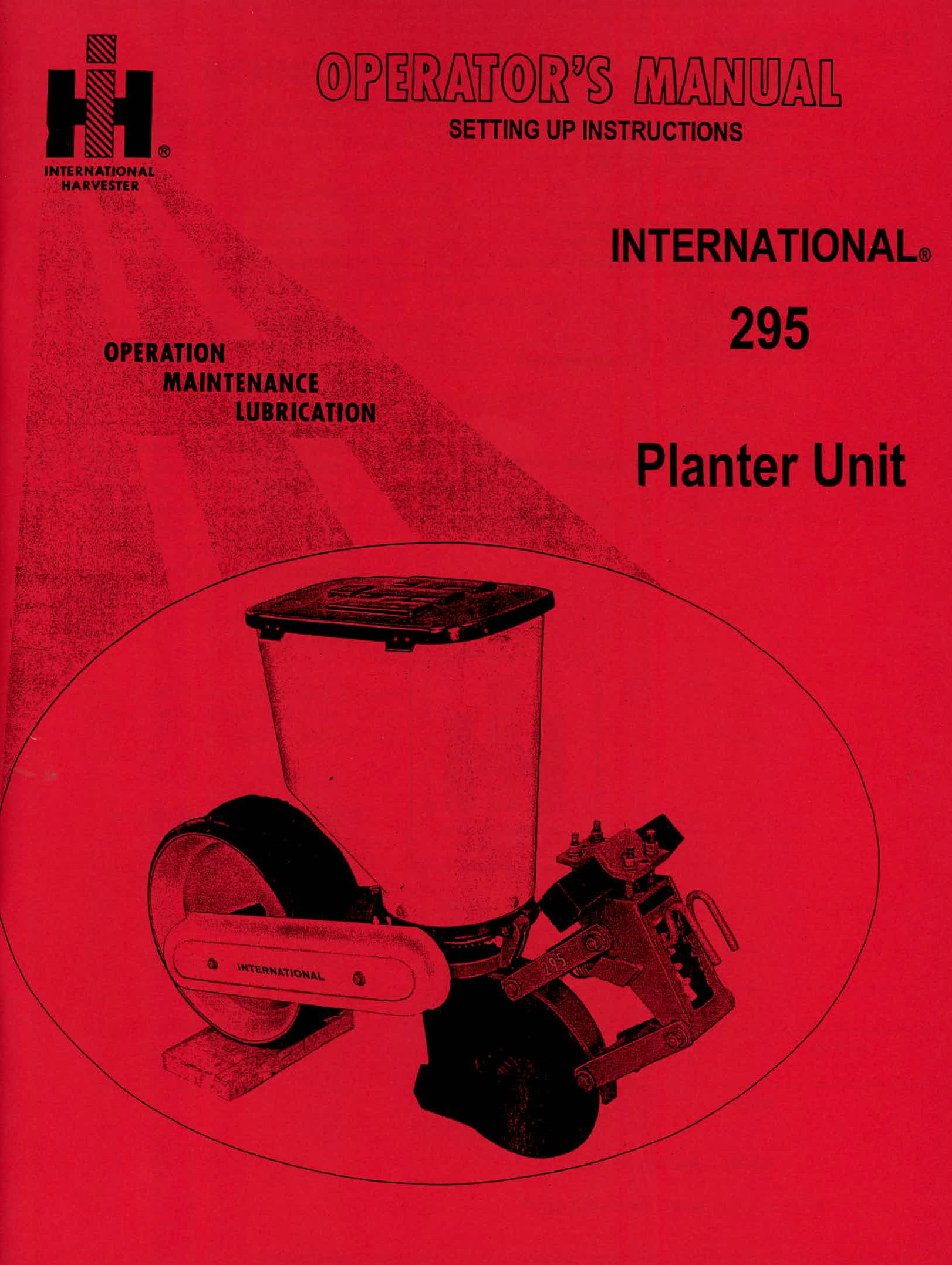 Original 295 International Harvester McCormick Seed Planter Manual - Farmall IH 1969-1981 - View #2