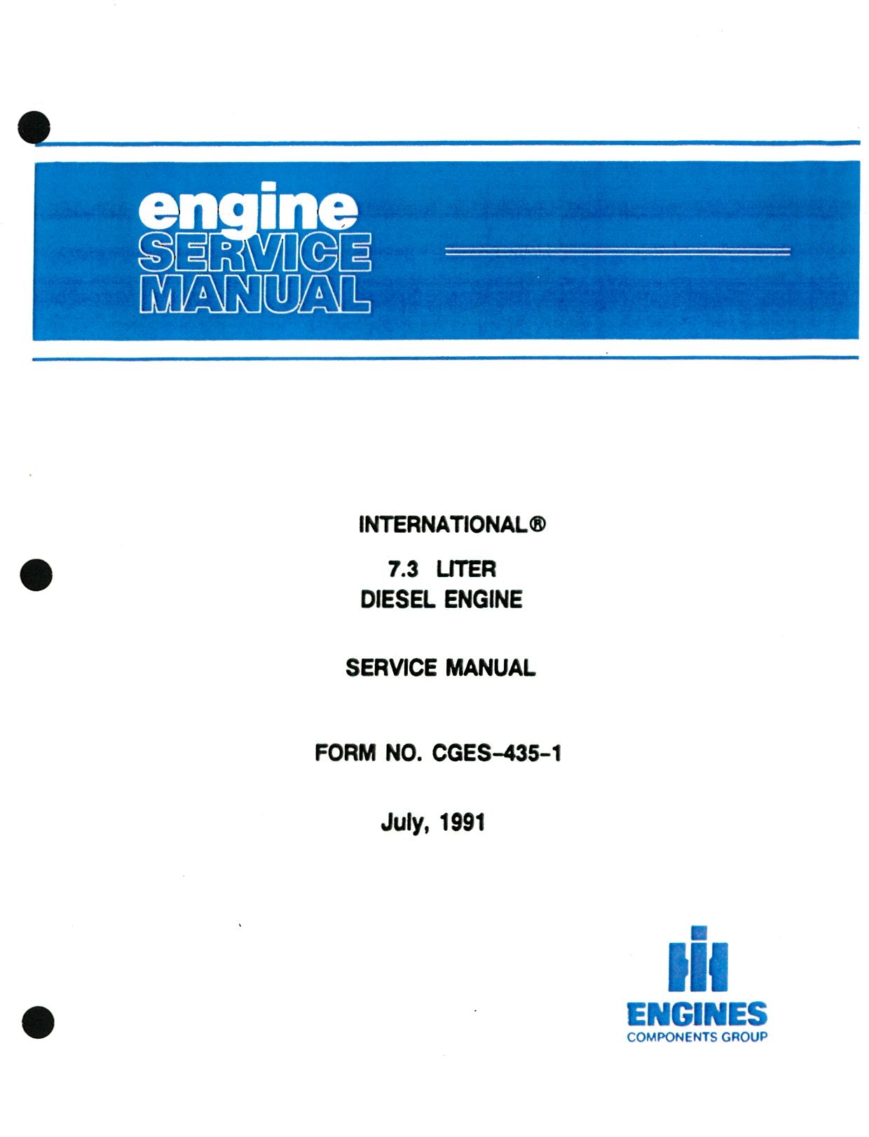 BB-CGES-435-1 Binder Books IH MANUALS & DECALS