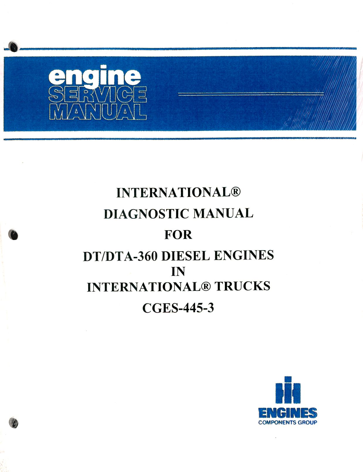BB-CGES-445-3 Binder Books IH MANUALS & DECALS