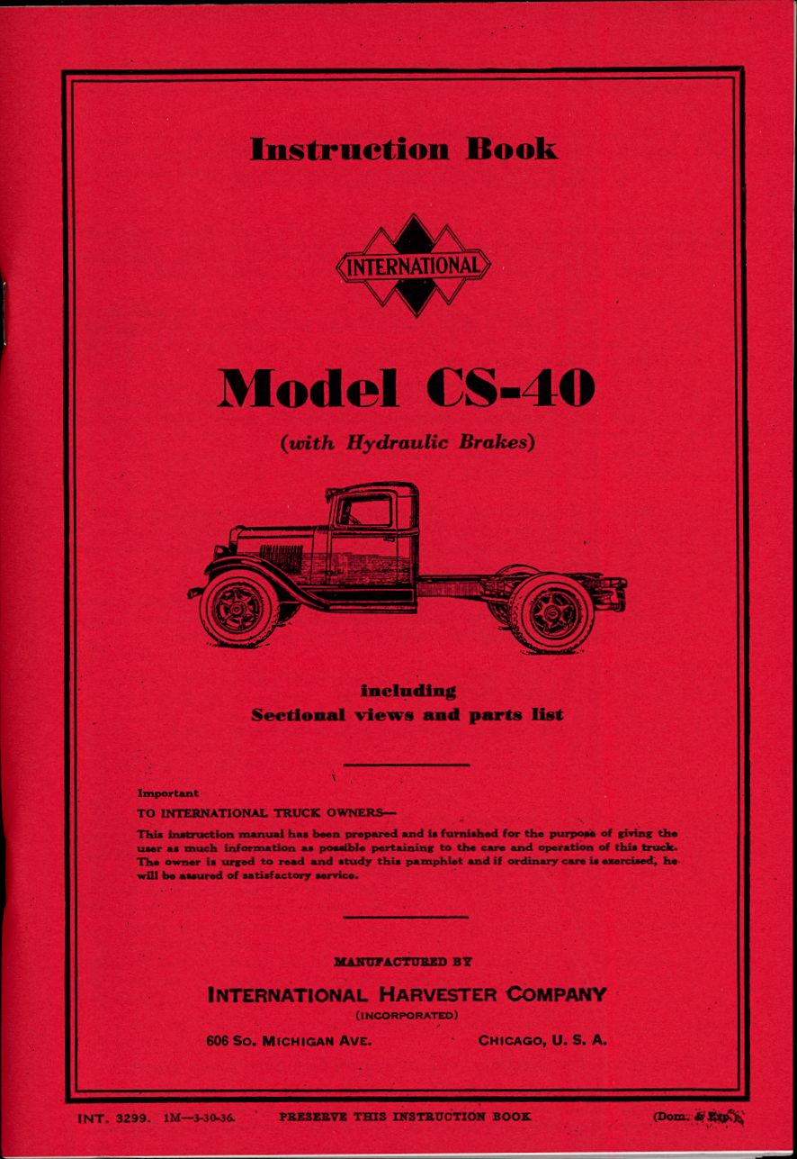 BB-INT-3299 Binder Books IH MANUALS & DECALS