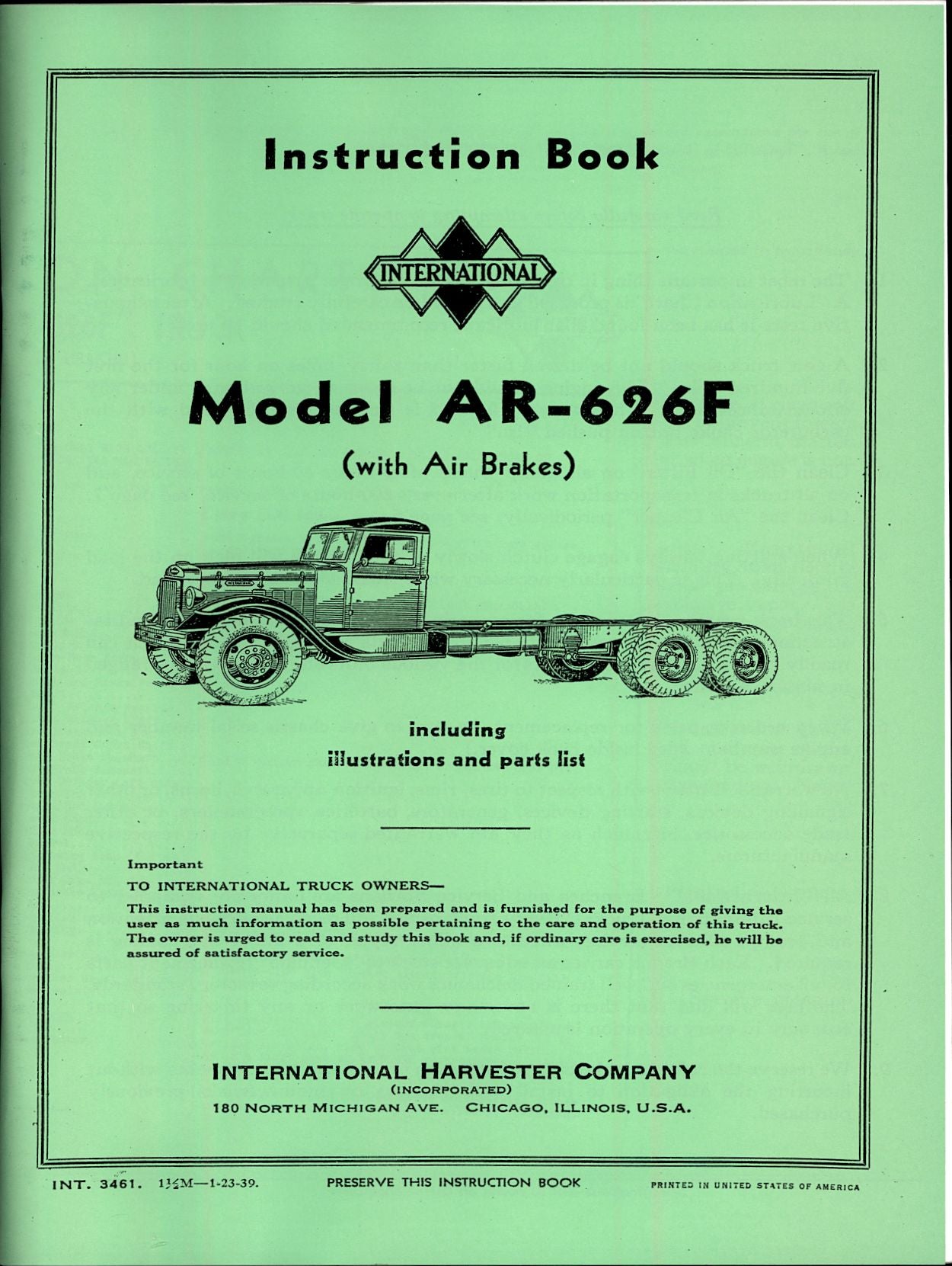 BB-INT-3461 Binder Books IH MANUALS & DECALS