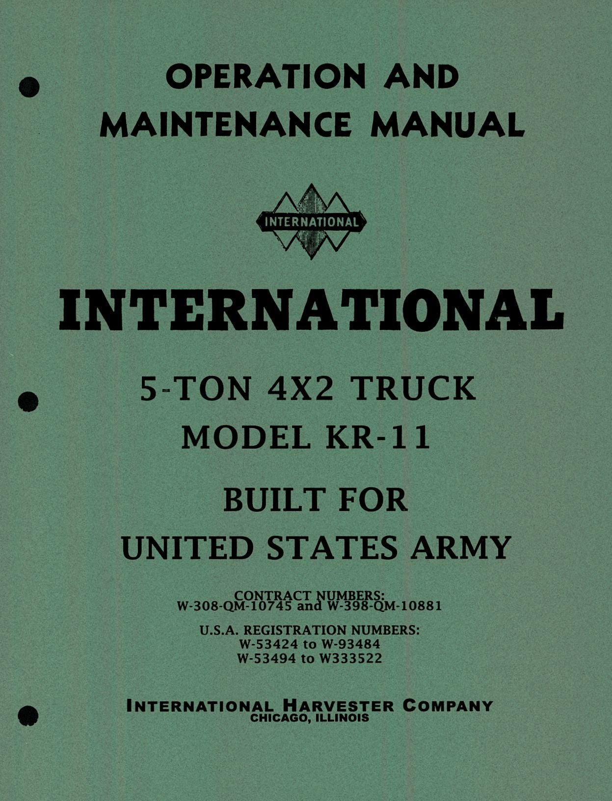 BB-TM-10-1145 Binder Books IH MANUALS & DECALS