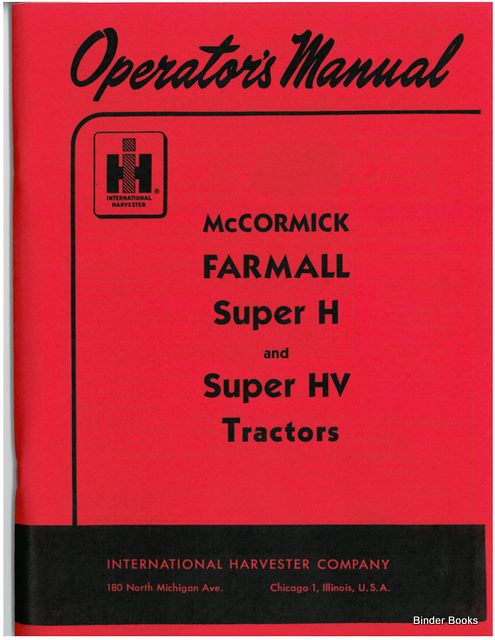 BB-1004288 Binder Books IH MANUALS & DECALS