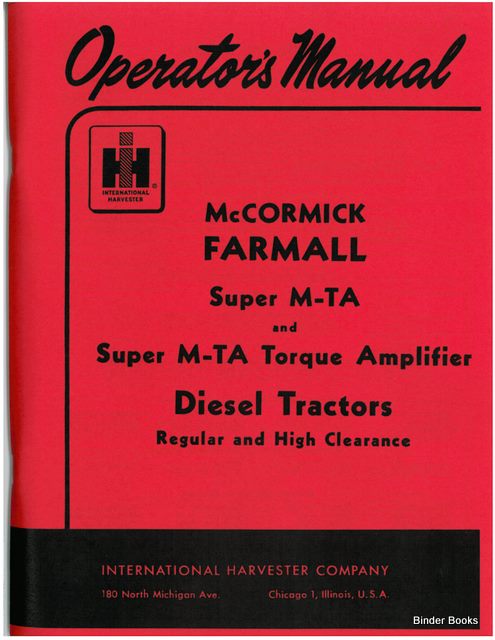 BB-1004323 Binder Books IH MANUALS & DECALS