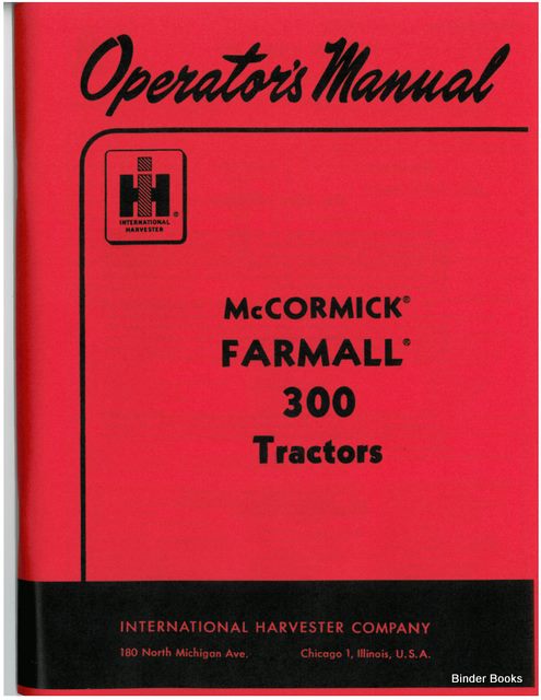 BB-1004380 Binder Books IH MANUALS & DECALS