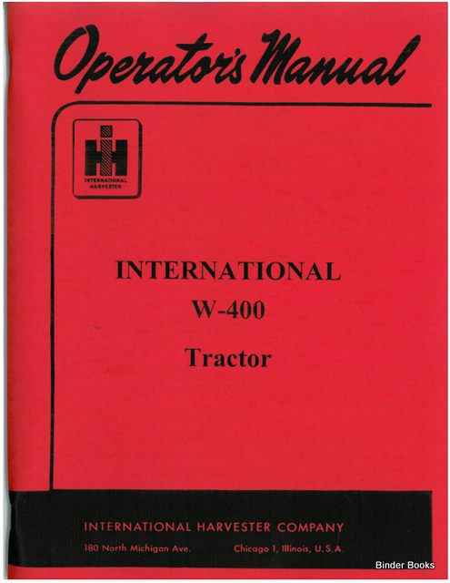 BB-1004383 Binder Books IH MANUALS & DECALS
