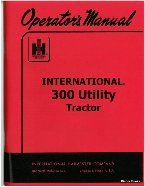 BB-1004400 Binder Books IH MANUALS & DECALS