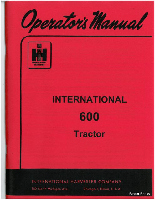 BB-1004457 Binder Books IH MANUALS & DECALS