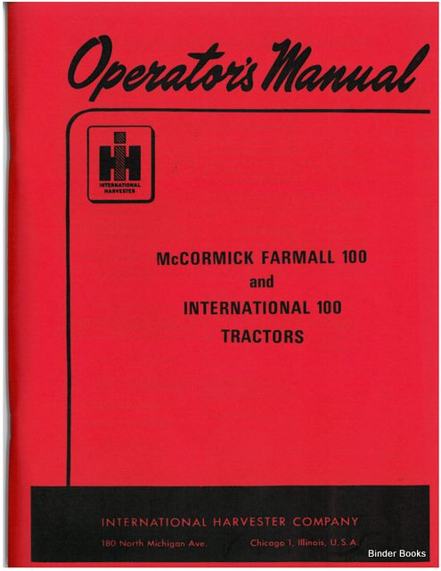 BB-1004459 Binder Books IH MANUALS & DECALS