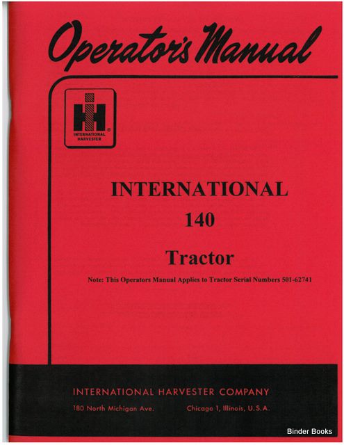 BB-1004464 Binder Books IH MANUALS & DECALS