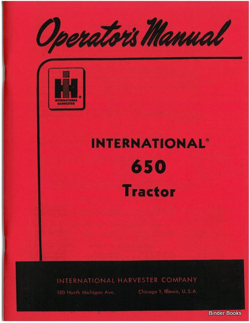 BB-1004489 Binder Books IH MANUALS & DECALS