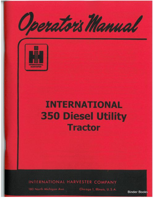 BB-1004494 Binder Books IH MANUALS & DECALS