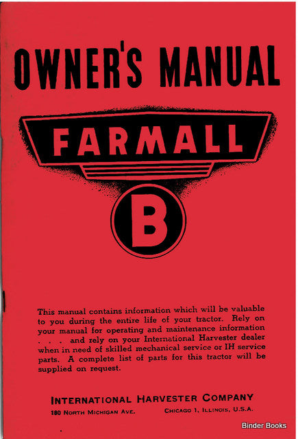 BB-1008034 Binder Books IH MANUALS & DECALS