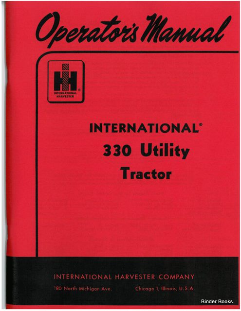 BB-1014015 Binder Books IH MANUALS & DECALS