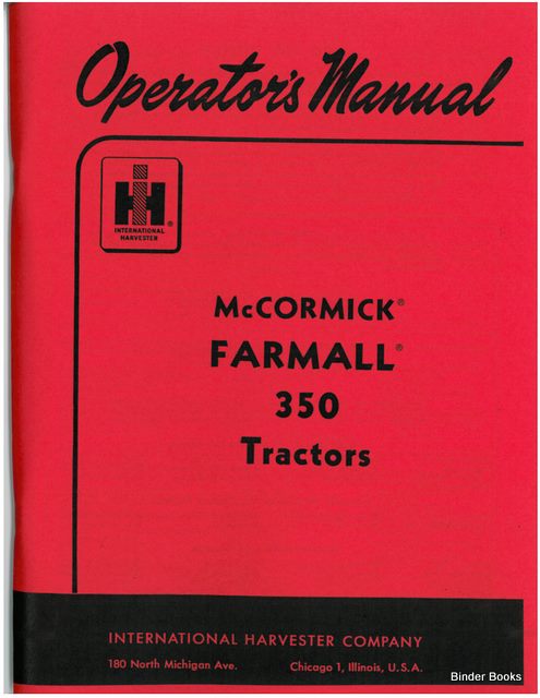 BB-1014021 Binder Books IH MANUALS & DECALS