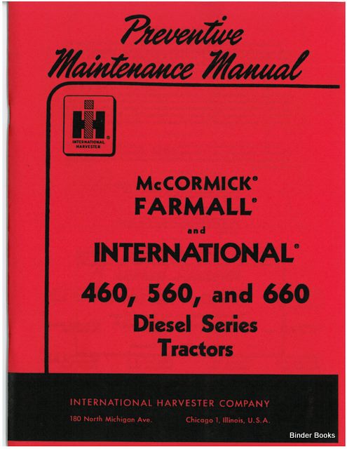 BB-1014078 Binder Books IH MANUALS & DECALS