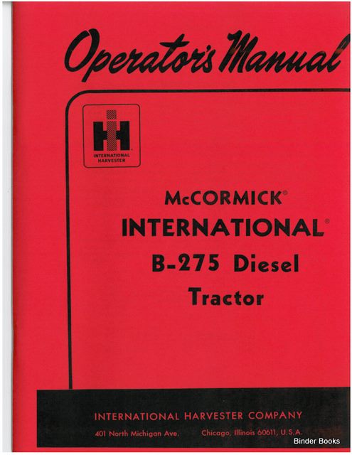 BB-1026273 Binder Books IH MANUALS & DECALS