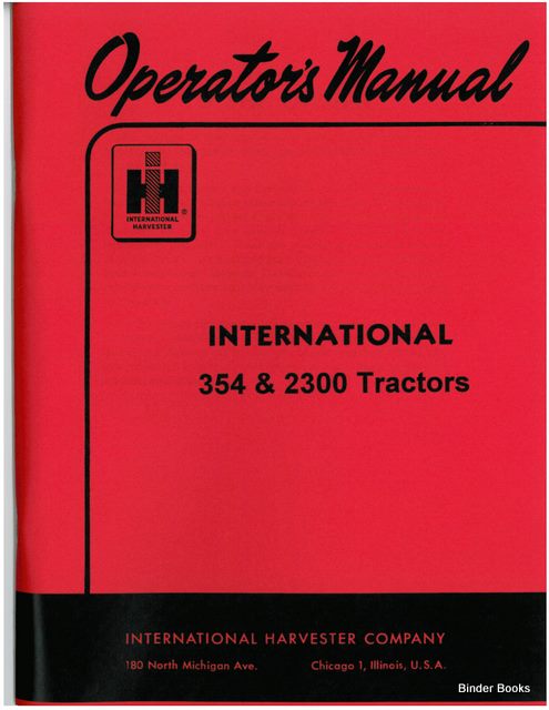 BB-1092614 Binder Books IH MANUALS & DECALS