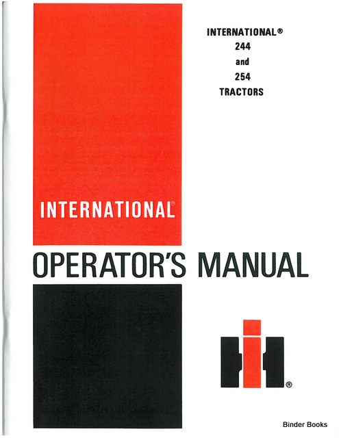 BB-1258524 Binder Books IH MANUALS & DECALS