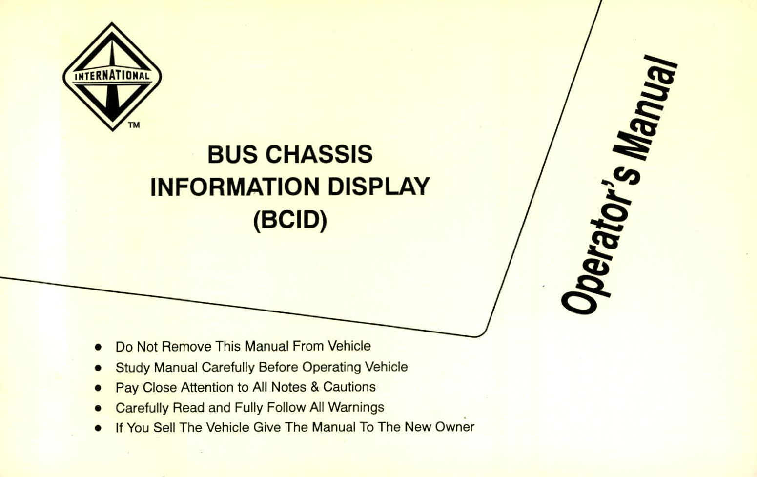 BB-BCID Binder Books IH MANUALS & DECALS