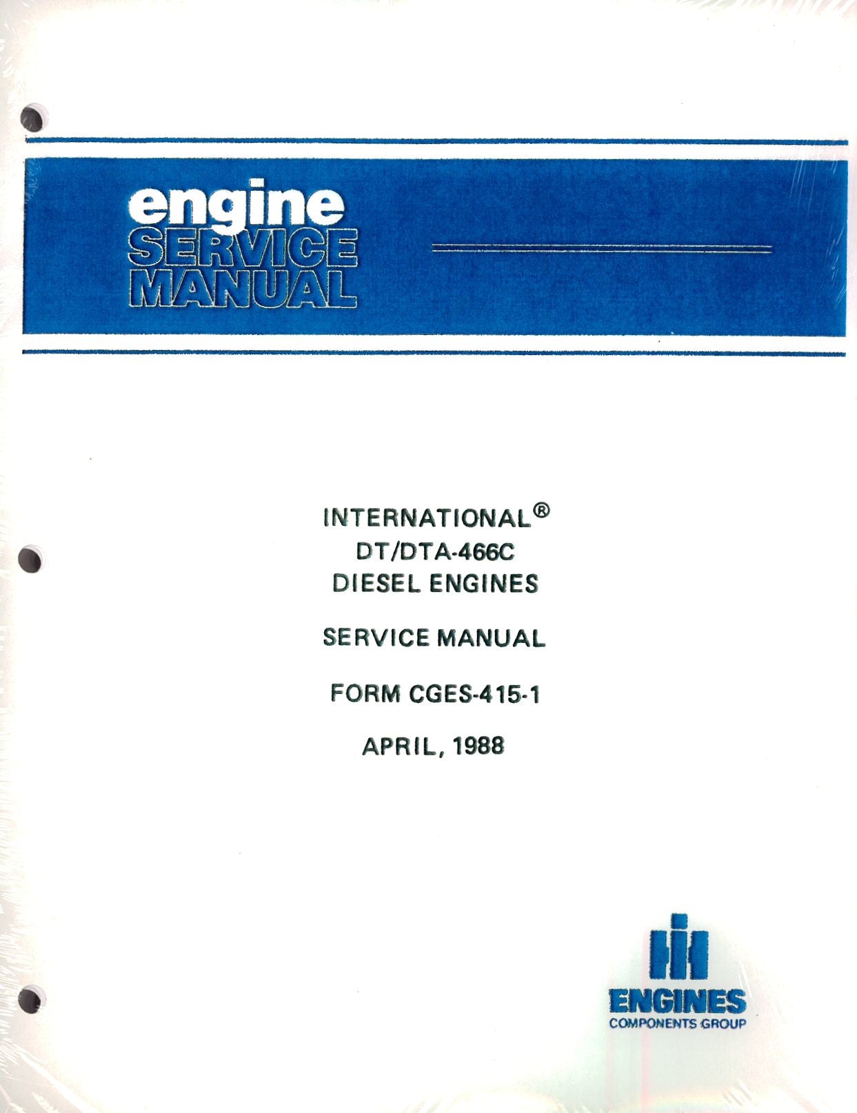 BB-CGES-415-1 Binder Books IH MANUALS & DECALS