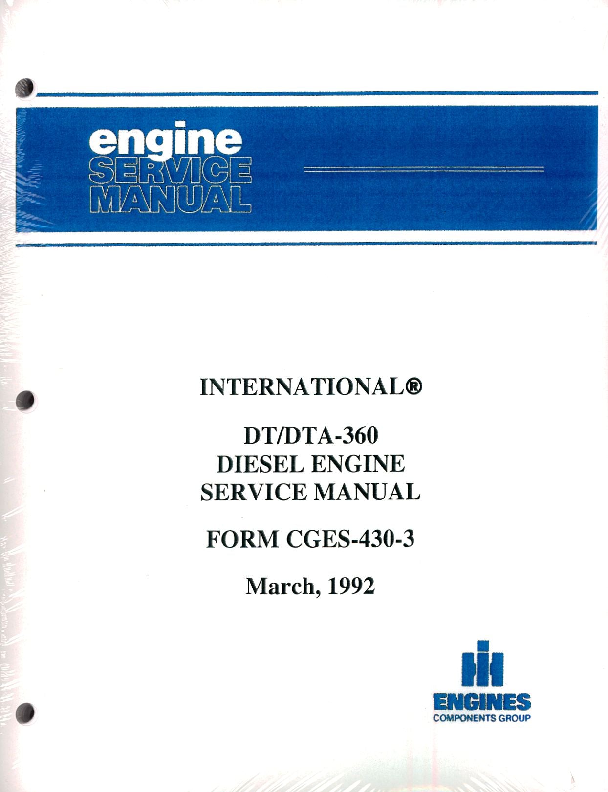 BB-CGES-430-3 Binder Books IH MANUALS & DECALS