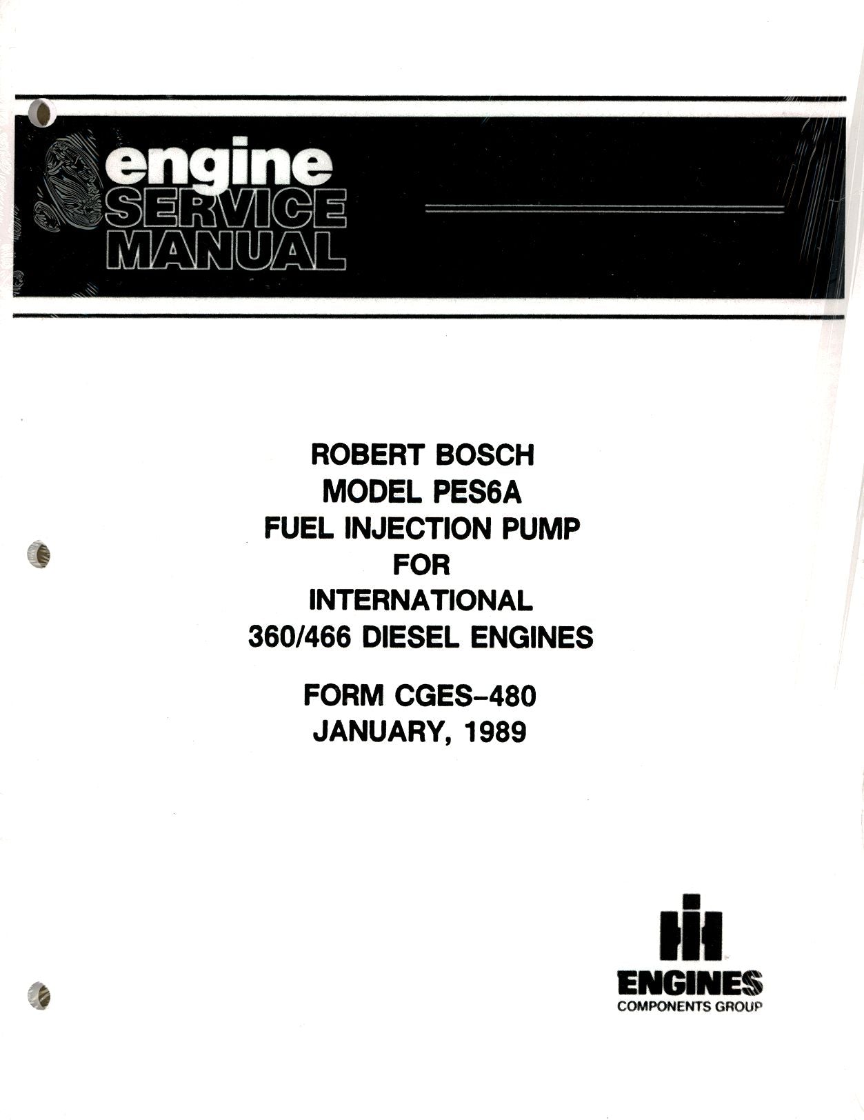 BB-CGES-480 Binder Books IH MANUALS & DECALS