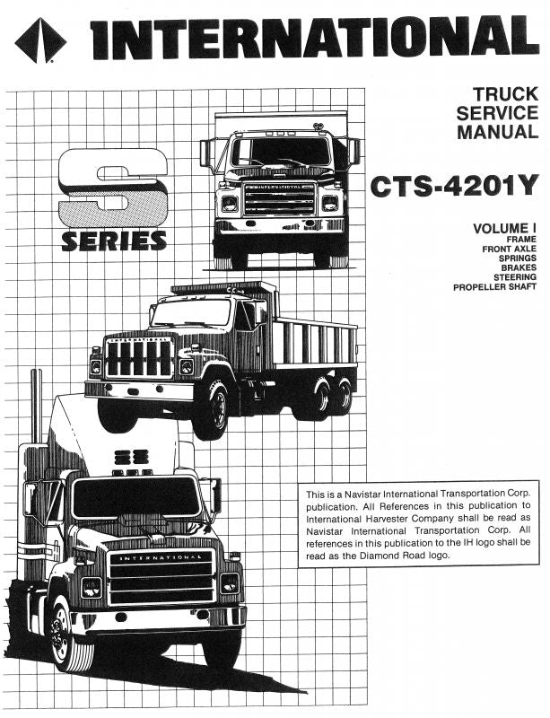 Service Manual for 1981-83  International S-Series Truck - 4 Volume Set