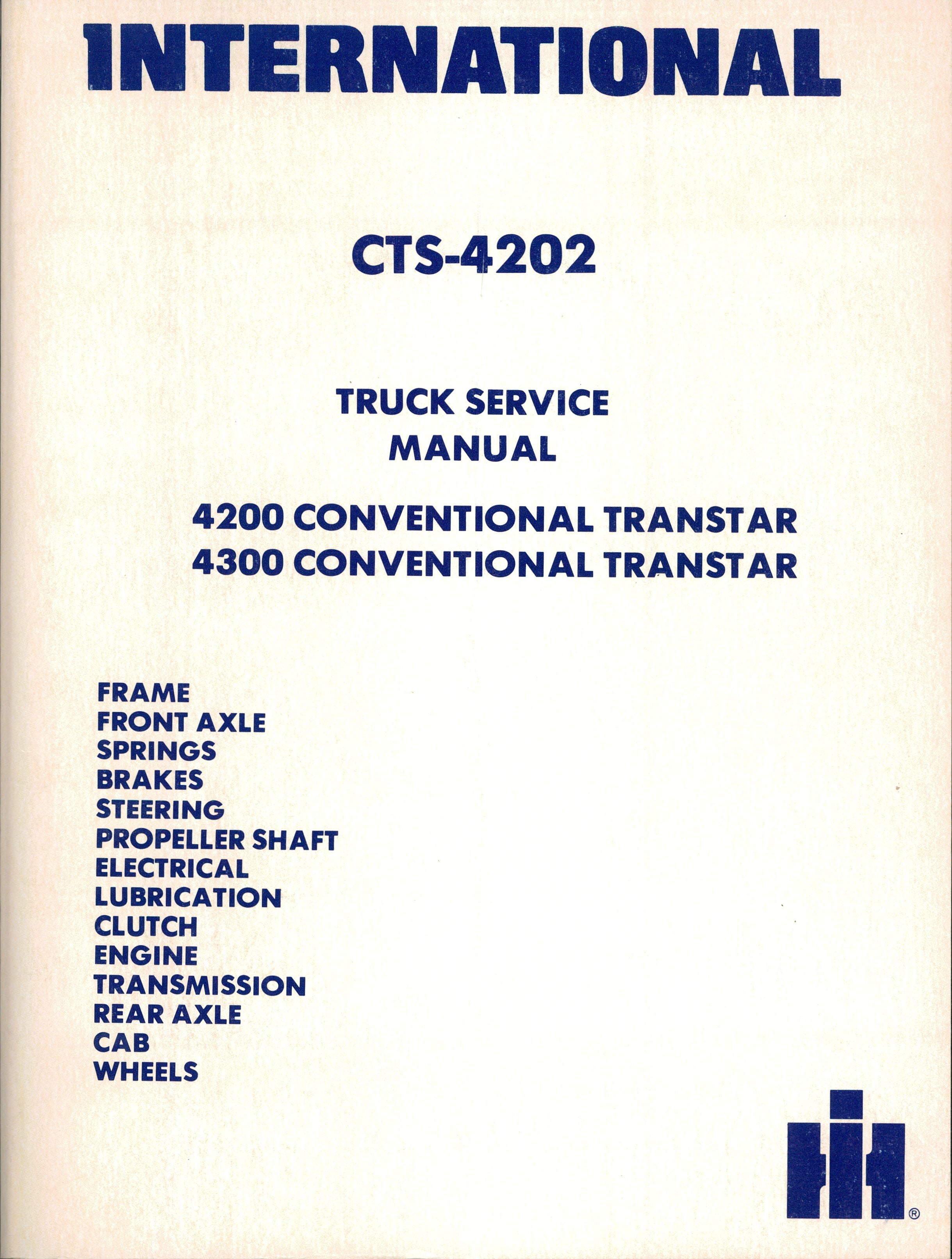 BB-CTS-4202 Binder Books IH MANUALS & DECALS