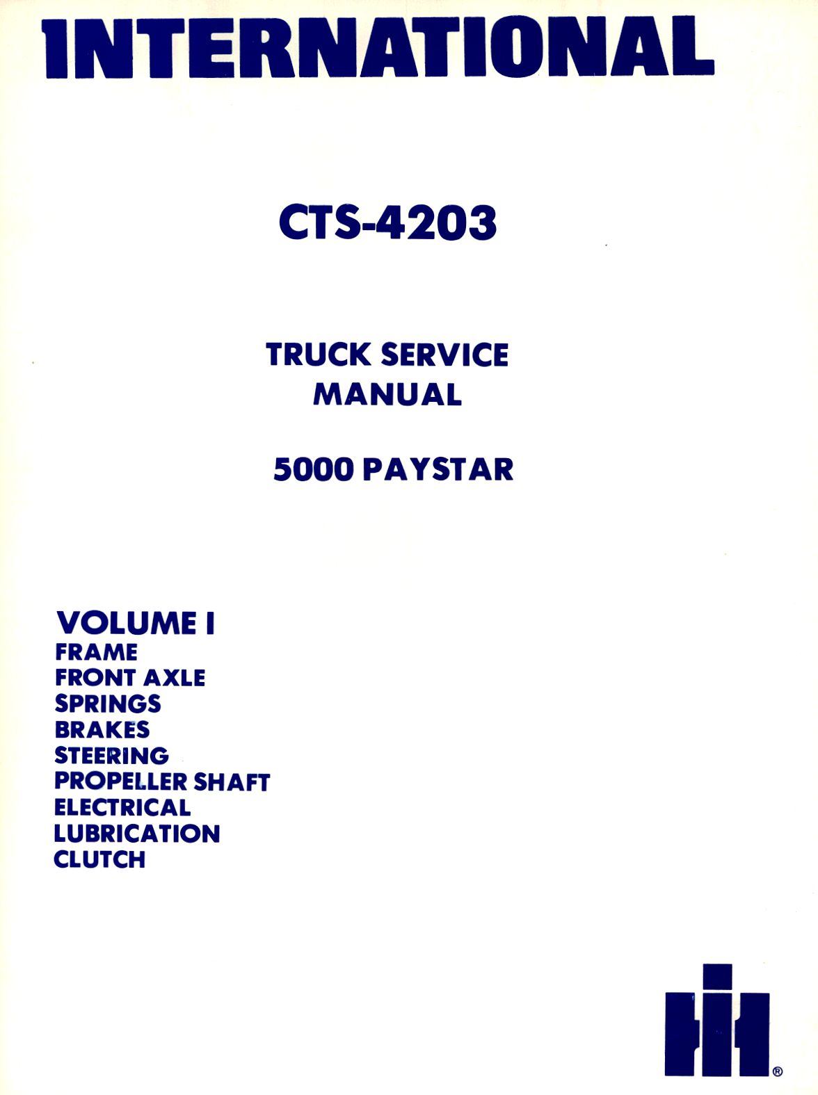 BB-CTS-4203 Binder Books IH MANUALS & DECALS