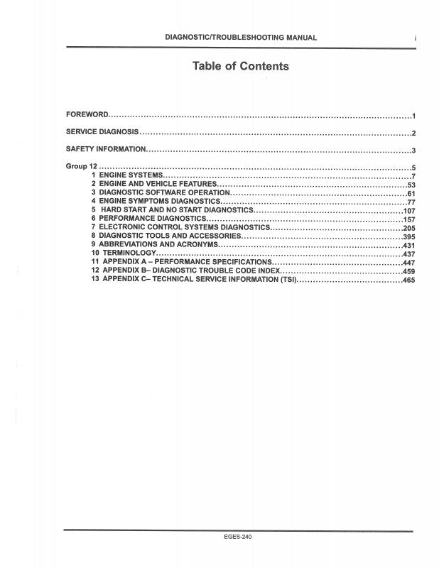 Engine Diagnostic Manual for INTERNATIONAL® VT-365 Diesel Engine
