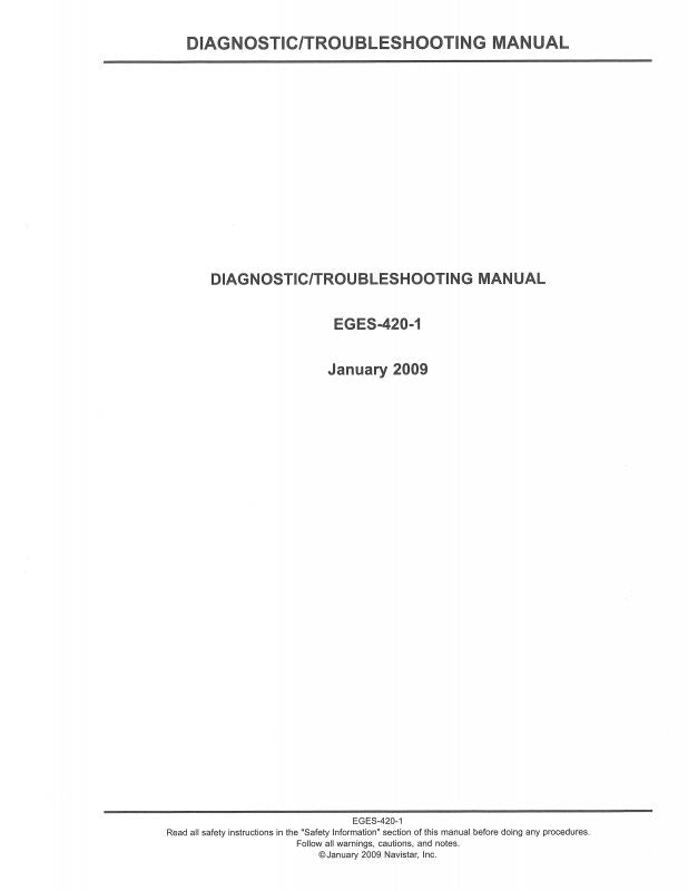 Diagnostic Troubleshooting Manual for MaxxForce® 11 &amp; 13 International Brand Trucks