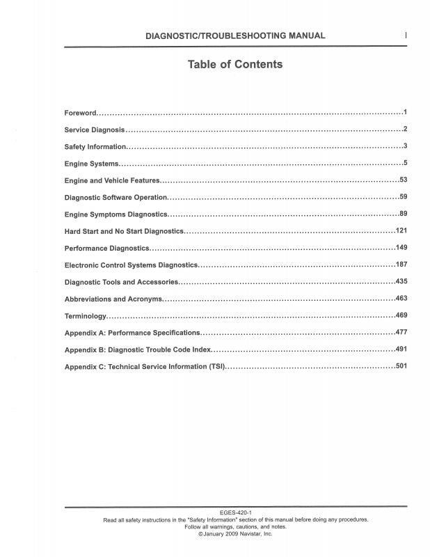 Diagnostic Troubleshooting Manual for MaxxForce® 11 &amp; 13 International Brand Trucks