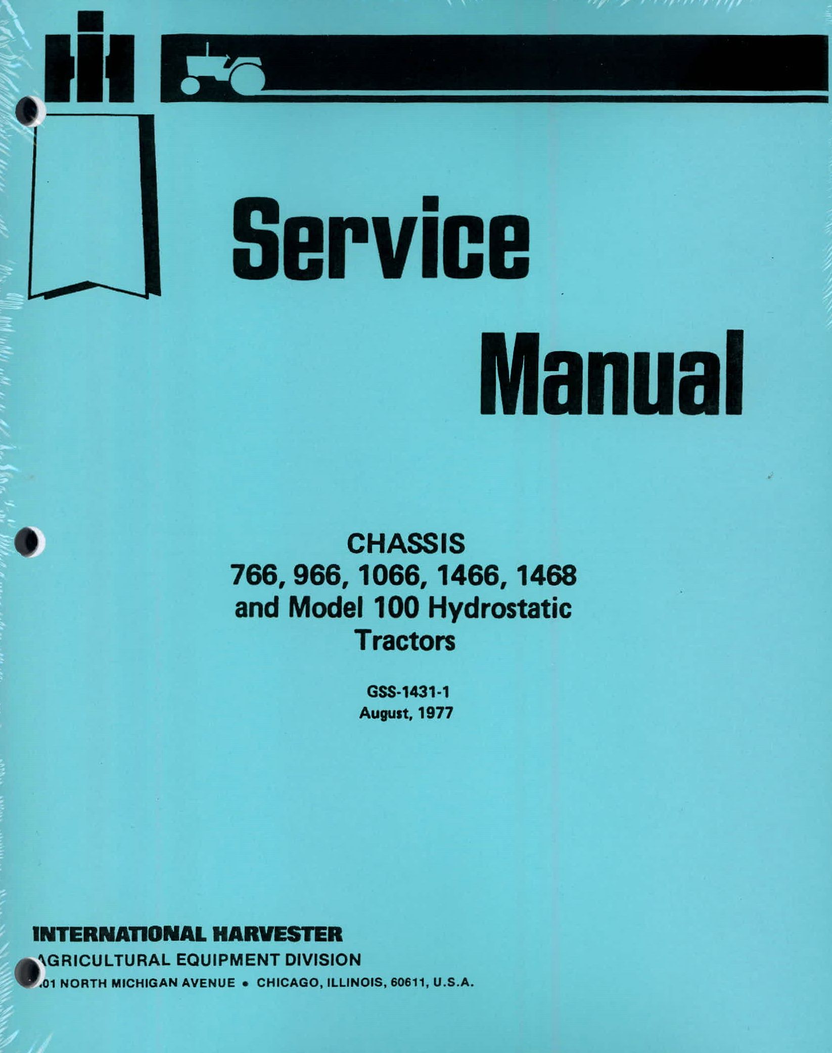BB-GSS-1431 Binder Books IH MANUALS & DECALS