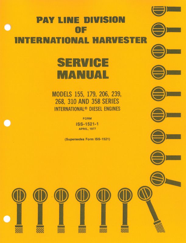 Service Manual Set for International TD-8 Series E Crawler Engine &amp; Chassis