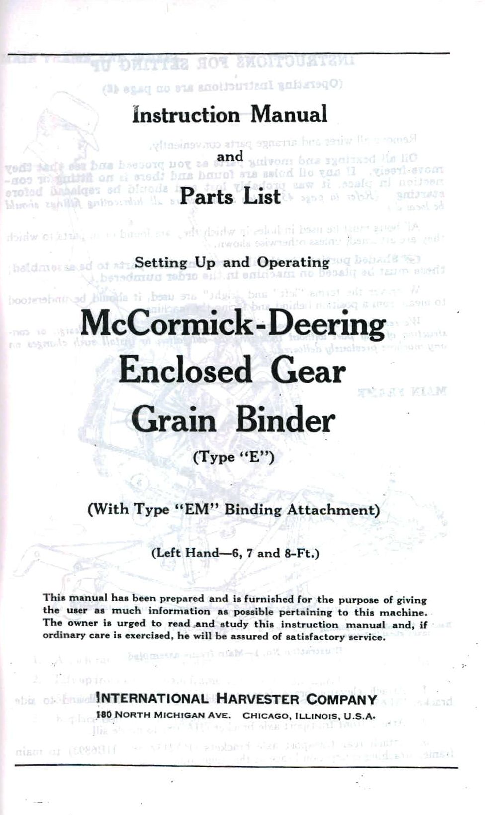 BB-MCD-5098A Binder Books IH MANUALS & DECALS