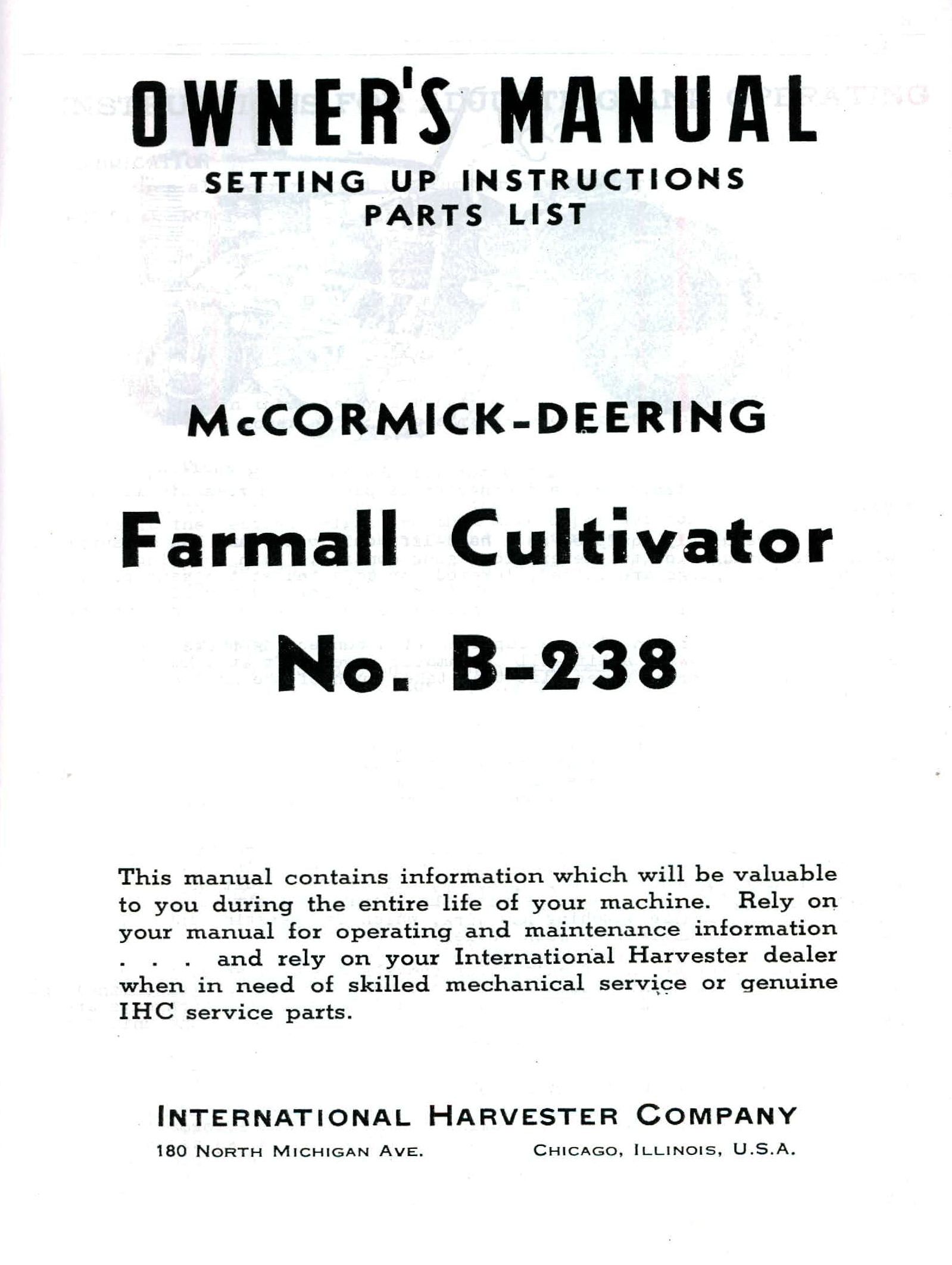 BB-MCD-5310 Binder Books IH MANUALS & DECALS