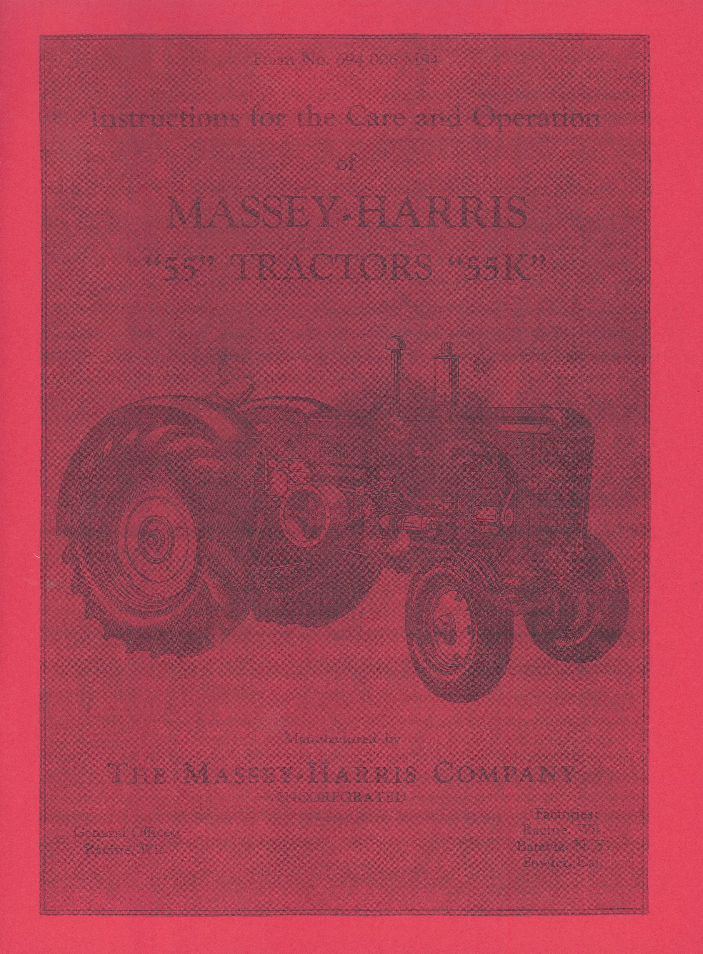 BB-MH-OM-55 Binder Books IH MANUALS & DECALS