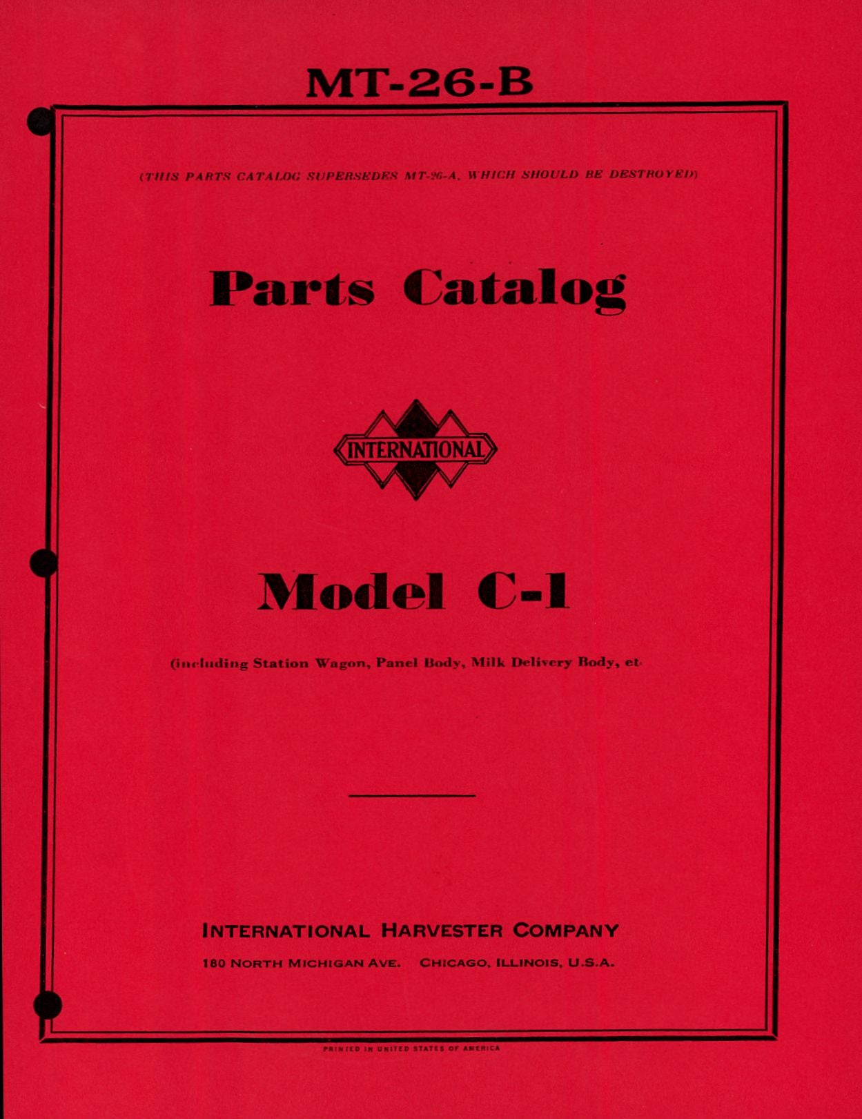 BB-MT-26B Binder Books IH MANUALS & DECALS