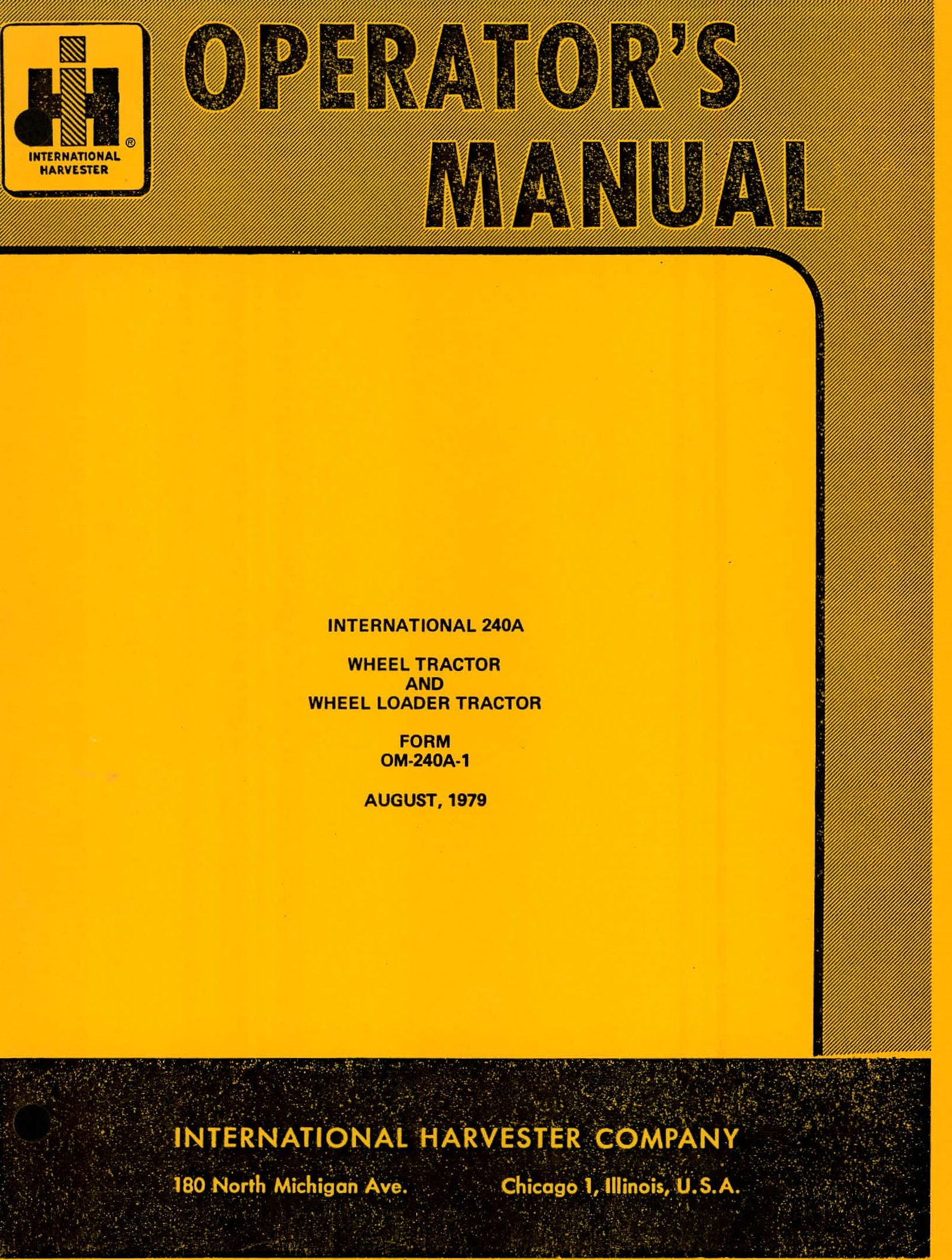 BB-OM-240A-1 Binder Books IH MANUALS & DECALS