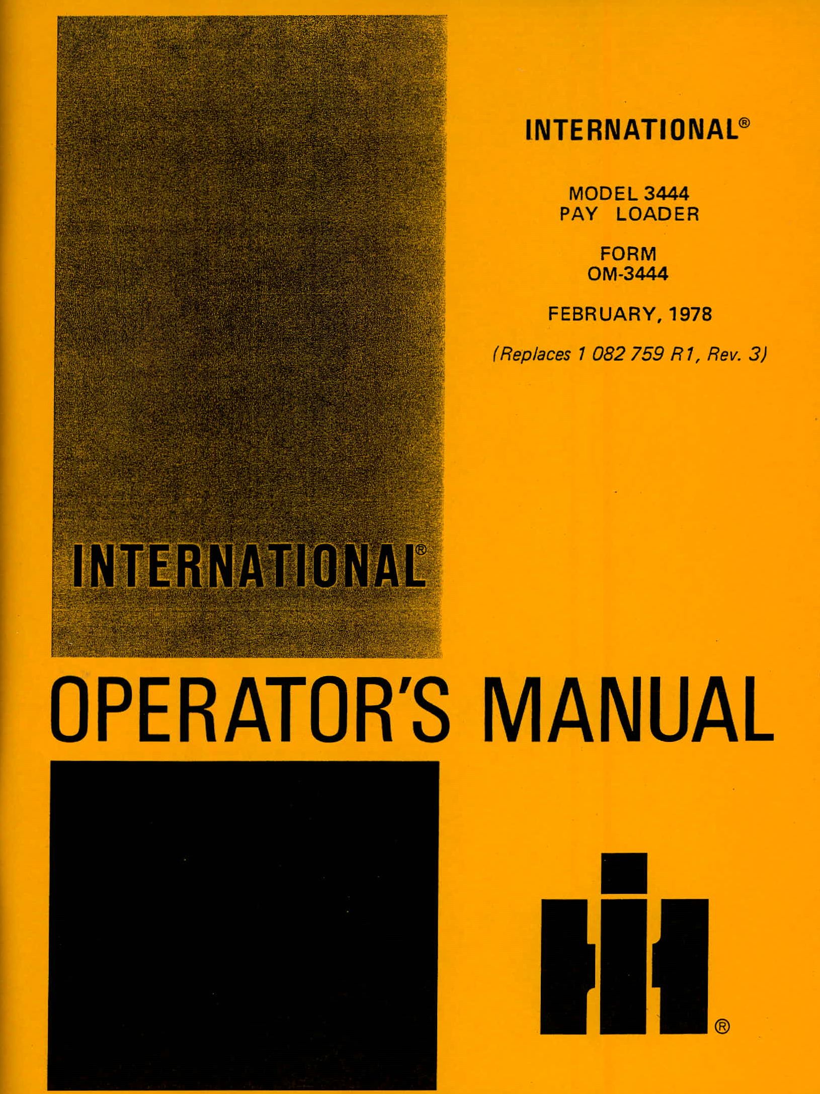 International 3444 Loader Tractor – Binder Books
