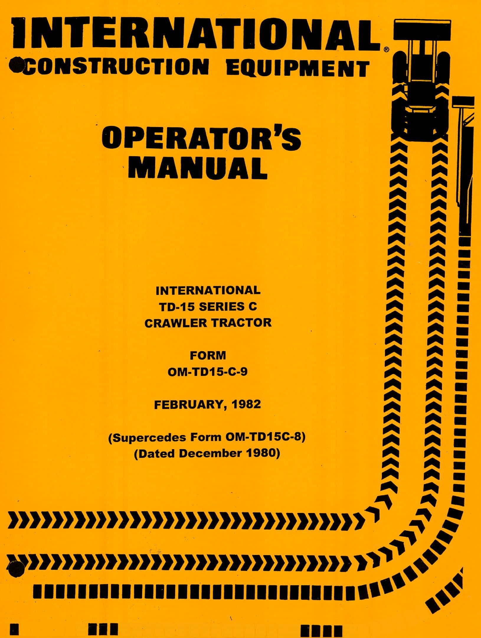 BB-OM-TD15C-9 Binder Books IH MANUALS & DECALS