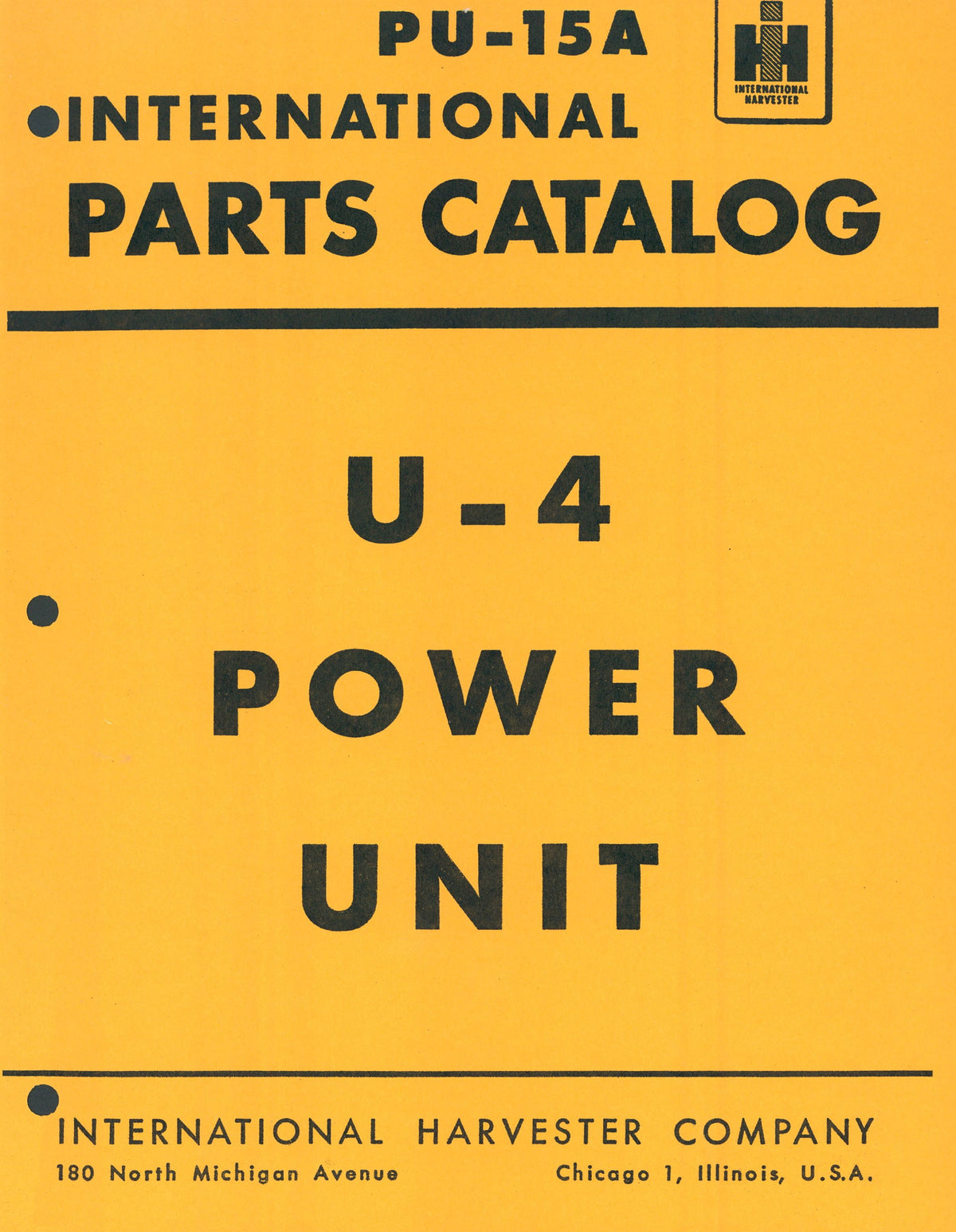 Parts Catalog for International U-4 Power Unit – Binder Books