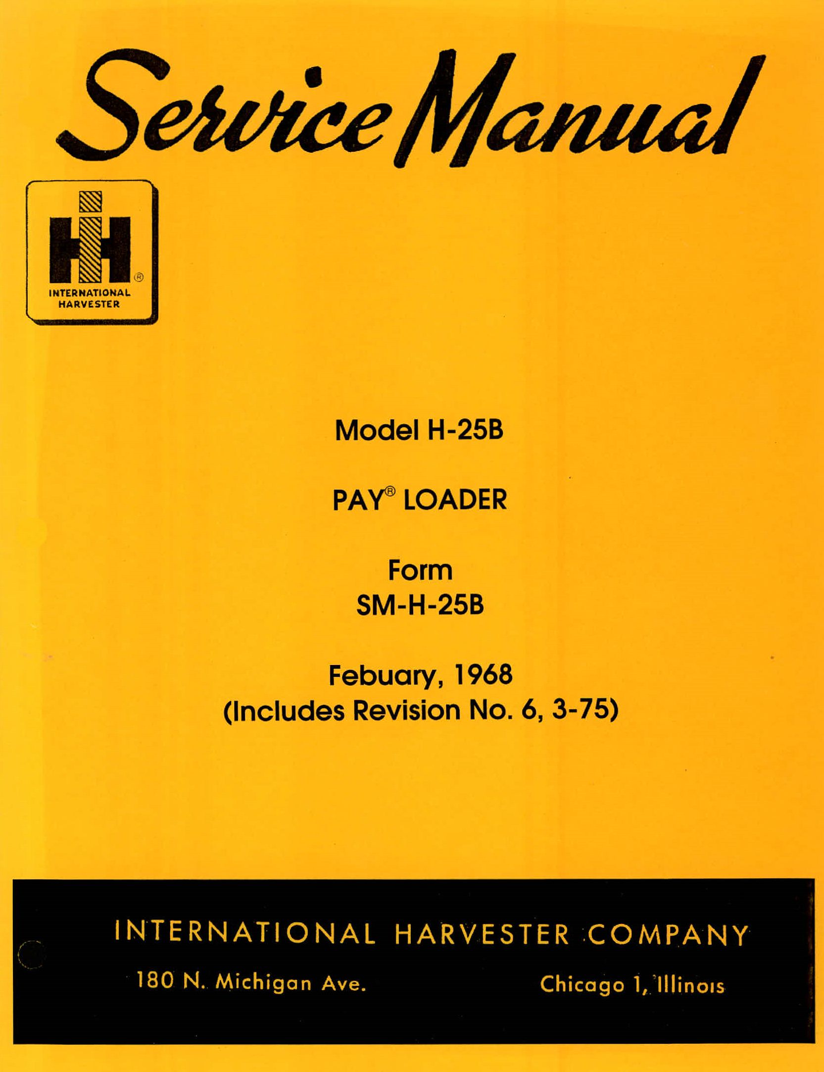 BB-SM-H25B Binder Books IH MANUALS & DECALS