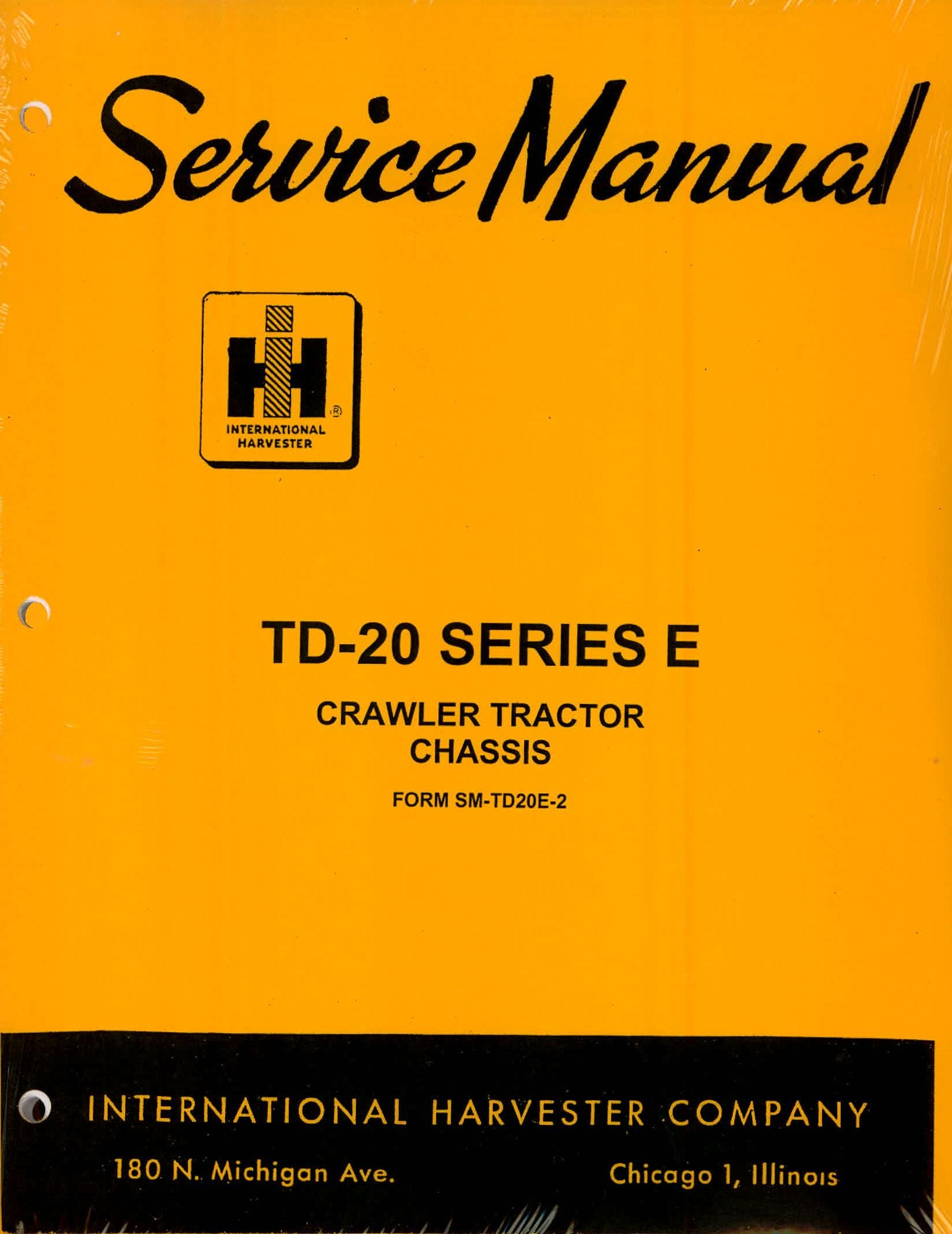 BB-SM-TD20E-2 Binder Books IH MANUALS & DECALS
