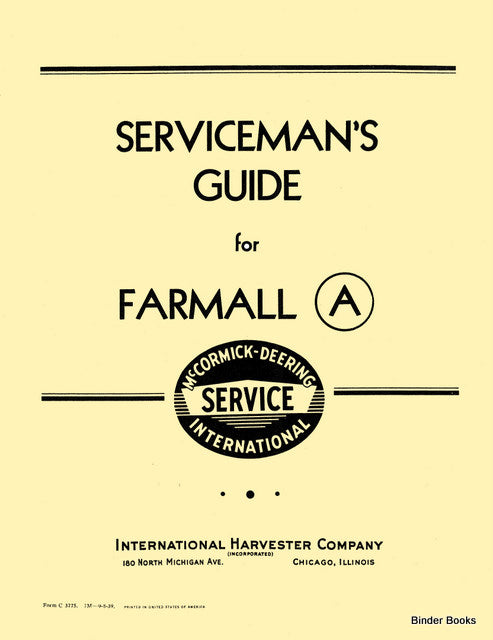 BB-C3775 Binder Books IH MANUALS & DECALS