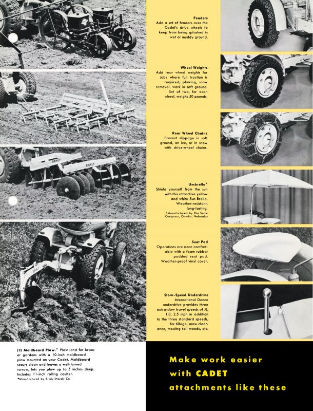 Color Brochure for 1961 Original IH Cub Cadet - 16 Pages!