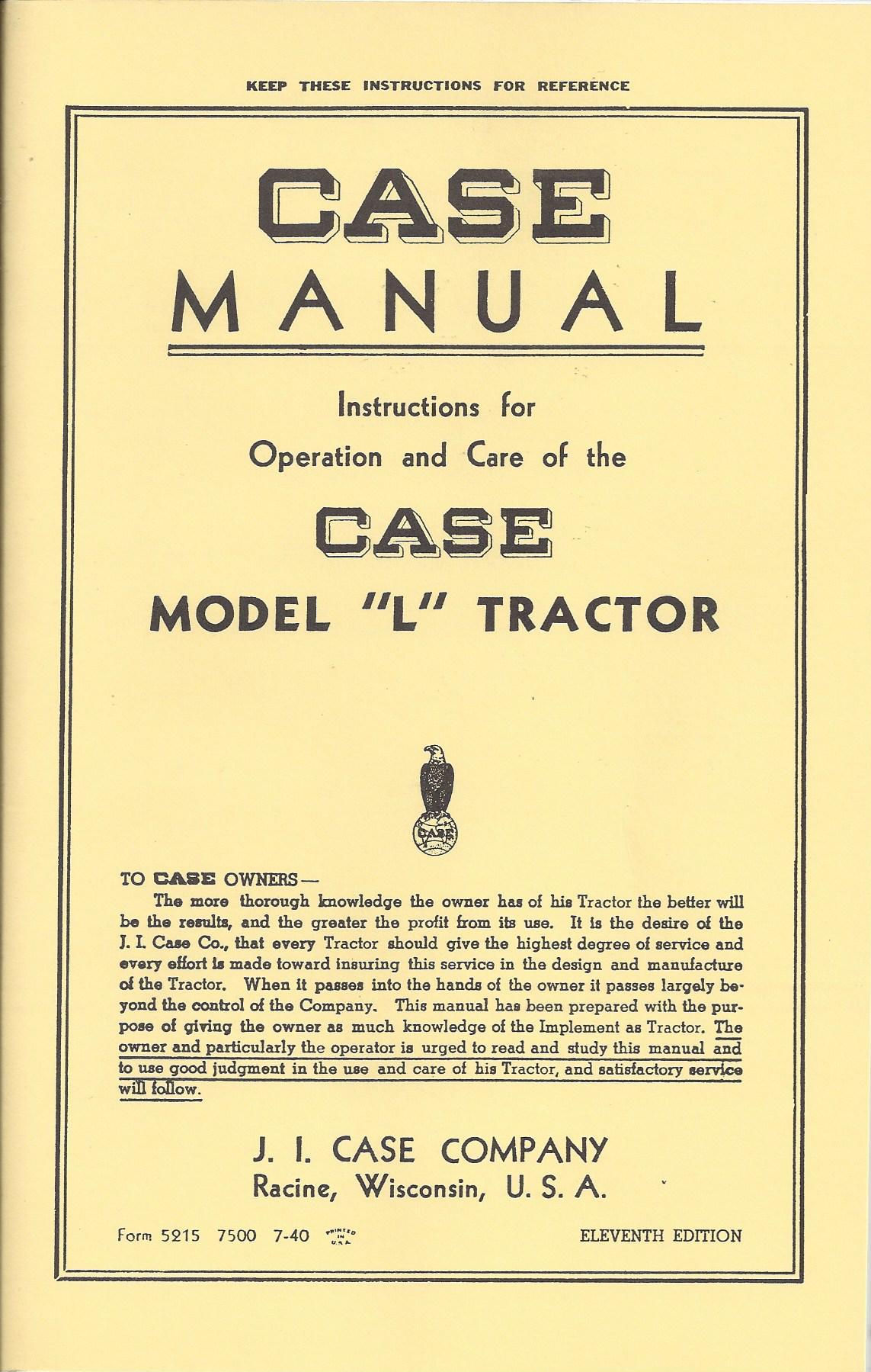 BB-CS-OM-L Binder Books IH MANUALS & DECALS
