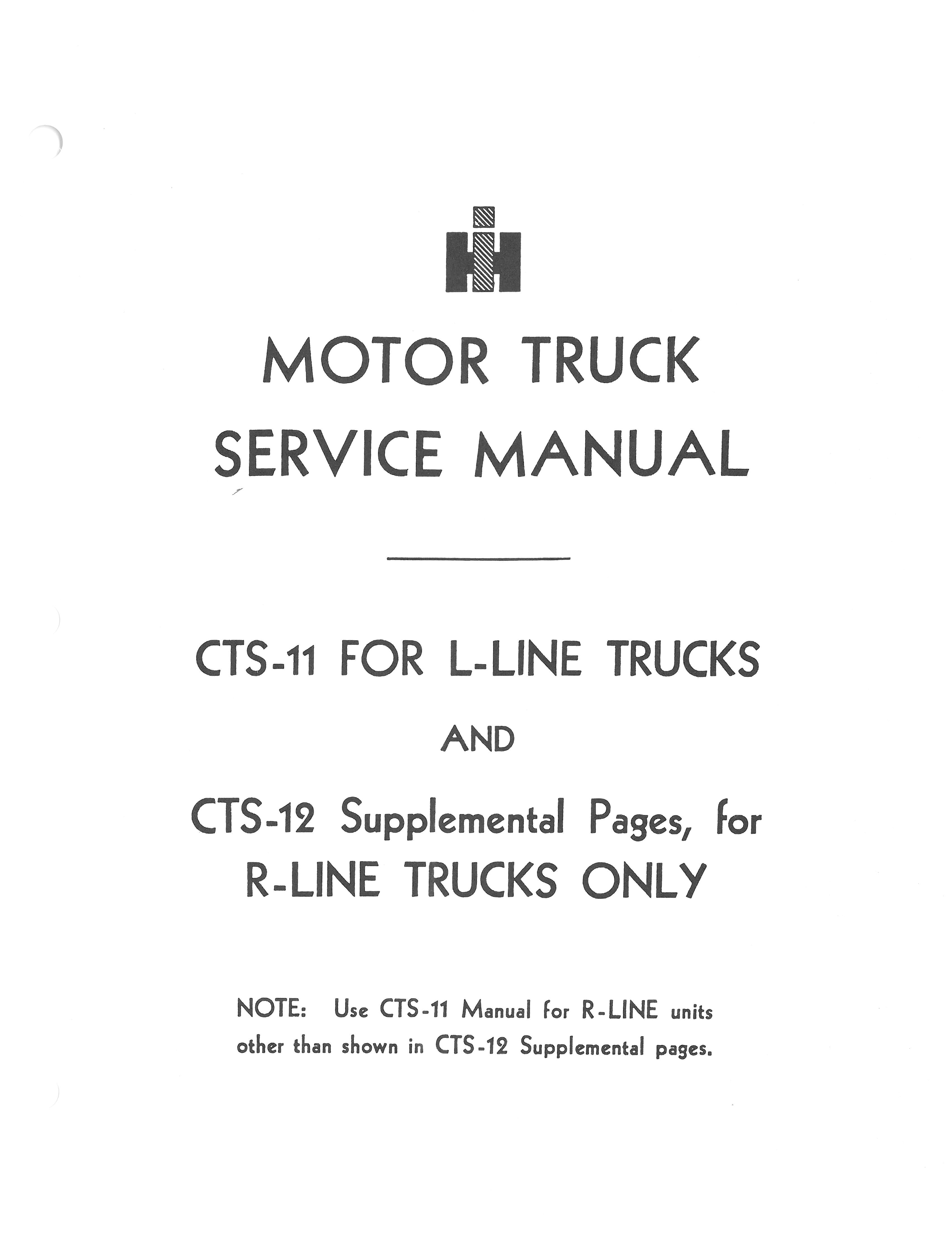 BB-CTS-11-12 Binder Books IH MANUALS & DECALS